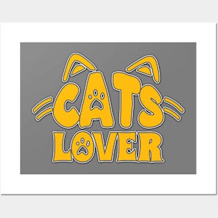 Cat Lover Yellow design Tshirt Mug Hoodie For cat moms Posters and Art